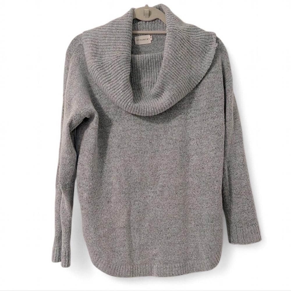 Oversized Cowl Neck Sweater Gray XS - Picture 3 of 9